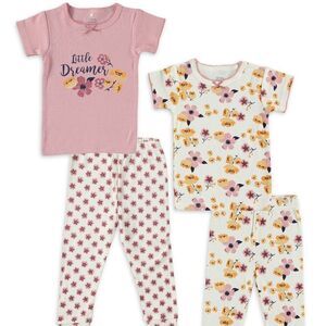 NEW Chick Pea Dreamers 4PC Long Sleeve Pajama Set Floral